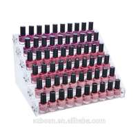 66 Bottles of 6 Tier Acrylic Nail Polish Ink Rack Display Rack Stand Holder Jewelry Makeup Organizer