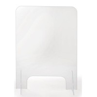 Sneeze Guard Acrylic Freestanding Protective Sneeze Shield Plexiglass Protection Barrier for Counter Desk Checkout Cashier