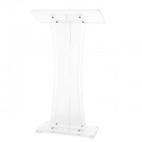 BOSN Acrylic Stand up, Floor-Standing Podium, Lectern(Clear)